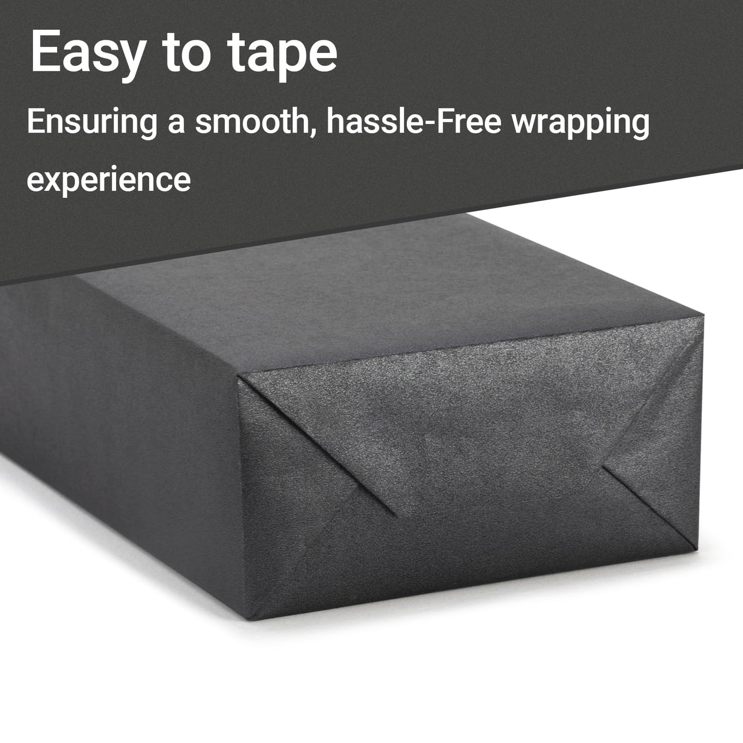 Rumvan Black Matte Wrapping Paper16.9 Inches X 39.3 Feet,Solid Color pearlescent Gift Wrapping Paper,Perfect for Valentine's Day,Birthday,Christmas,Graduation,Baby Shower,DIY Bouquet (Black colour)