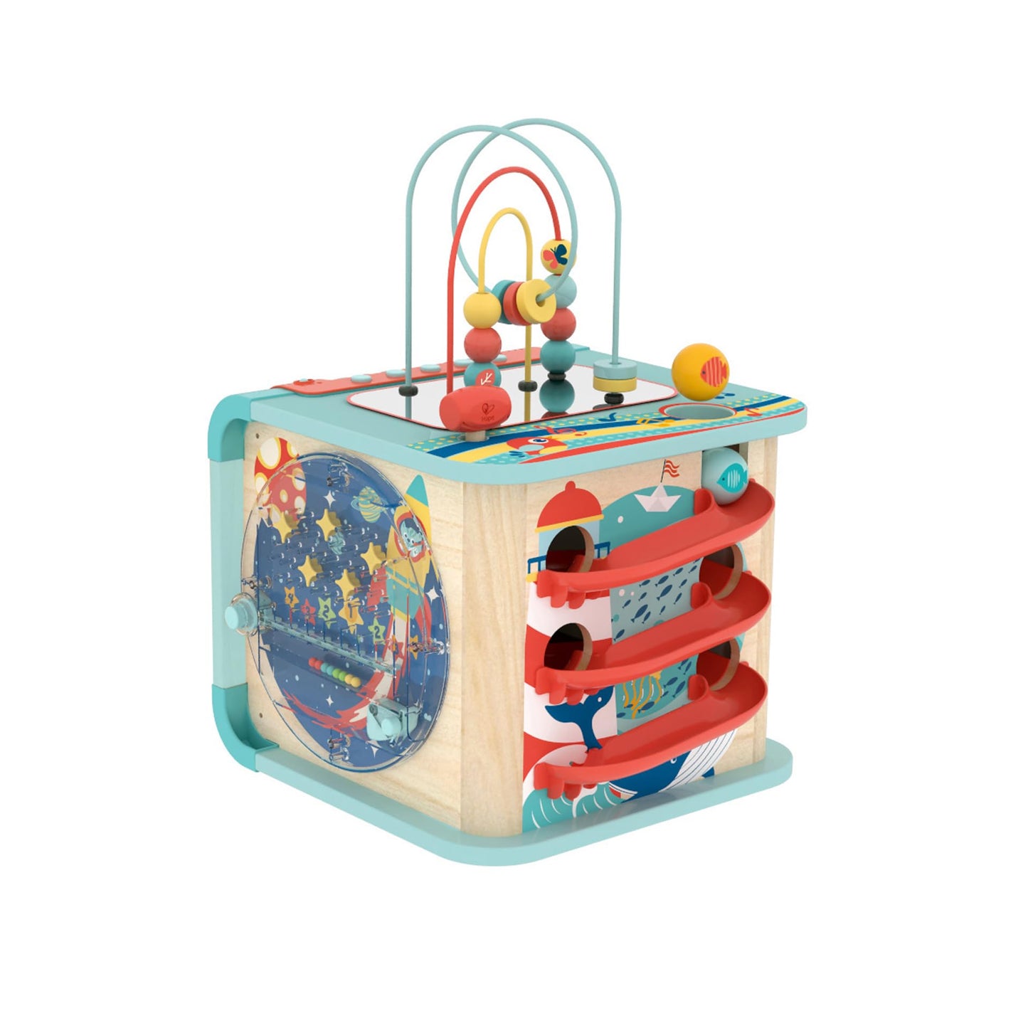 Hape Explore and Learn Magic Cube | Piano Keyboard and Drum Set Musical Toy and Instrument, for Toddlers Ages 12M+