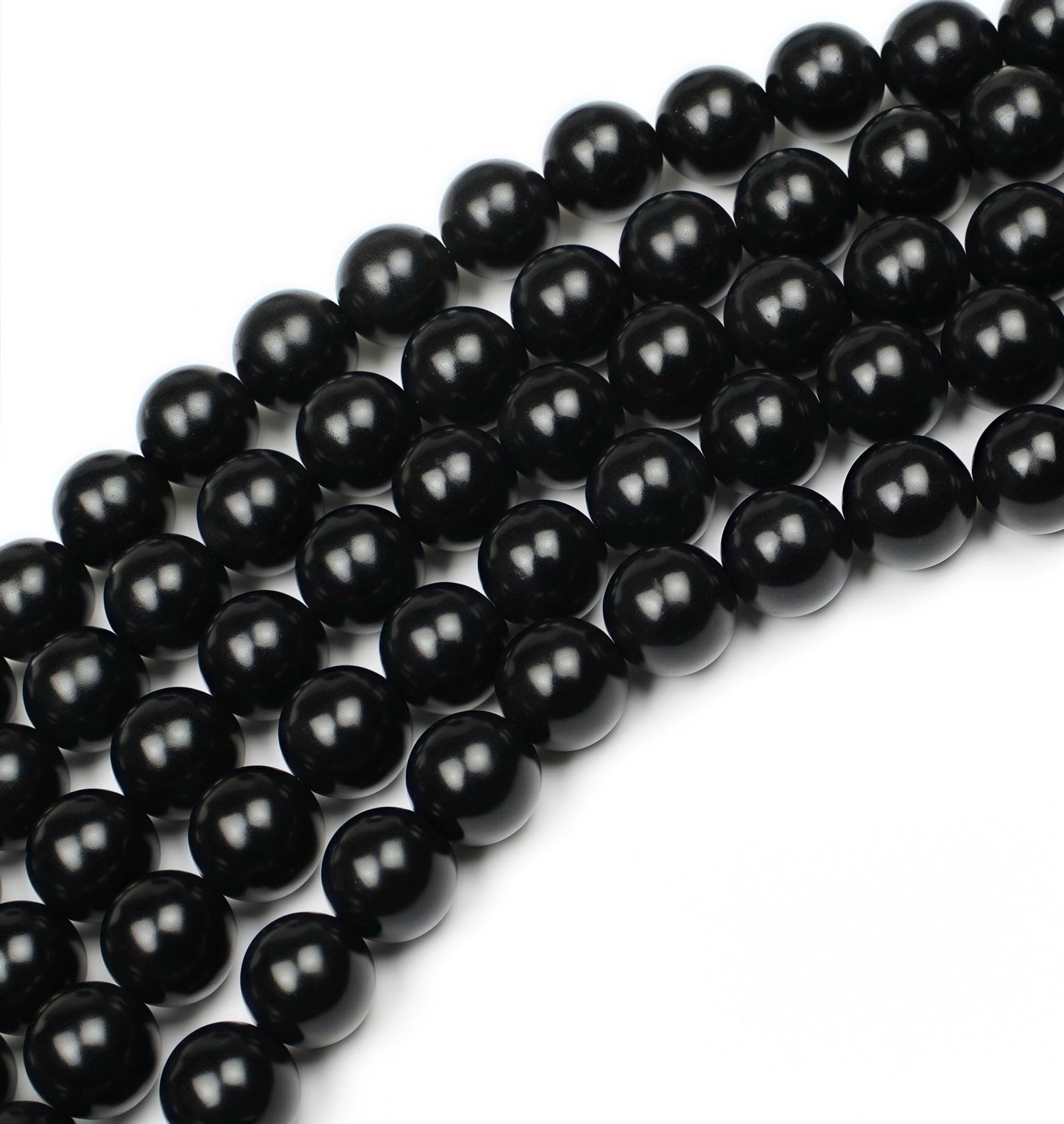 MJDCB Real Stone Beads Natural Matte Black Onyx Agate Round Loose Bead for Jewelry Making DIY Bracelet Necklace(10mm)