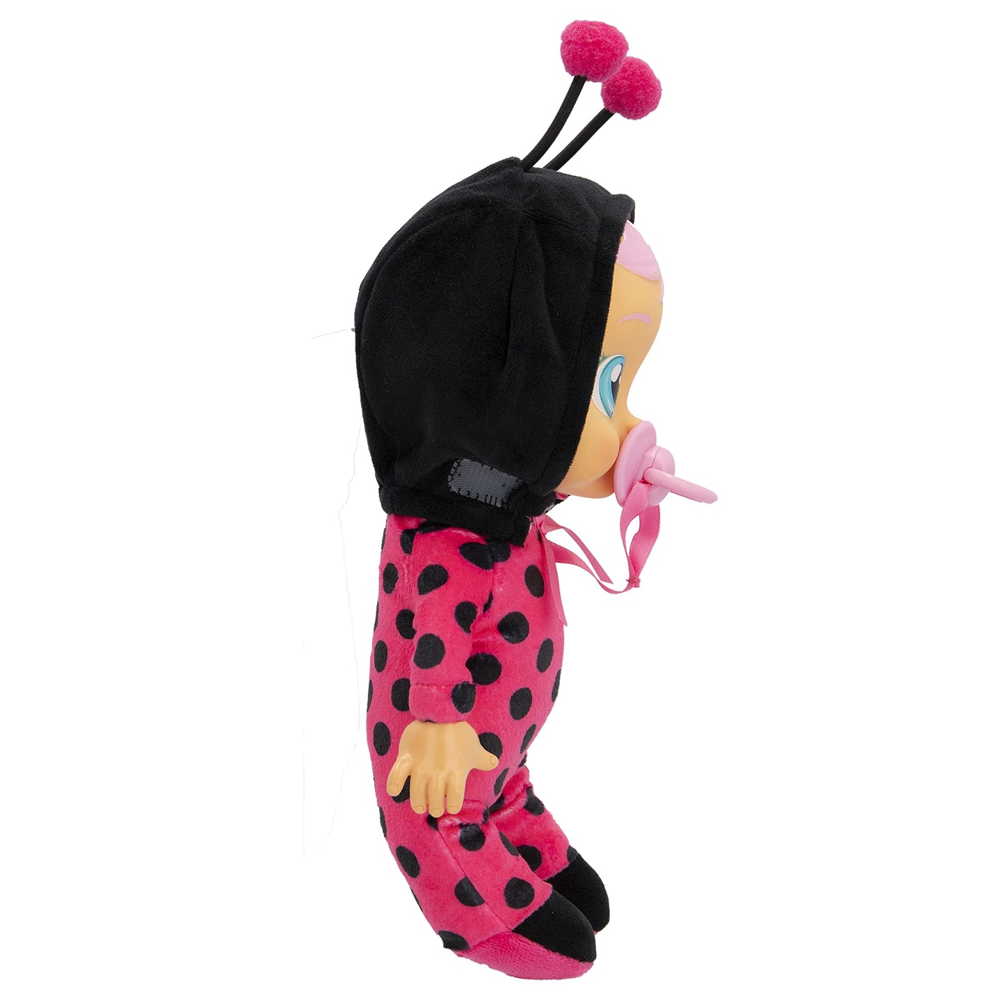 Cry Babies Tiny Cuddles Lady - 9 inch Baby Doll, Cries Real tears. Red and Black, Multicolor