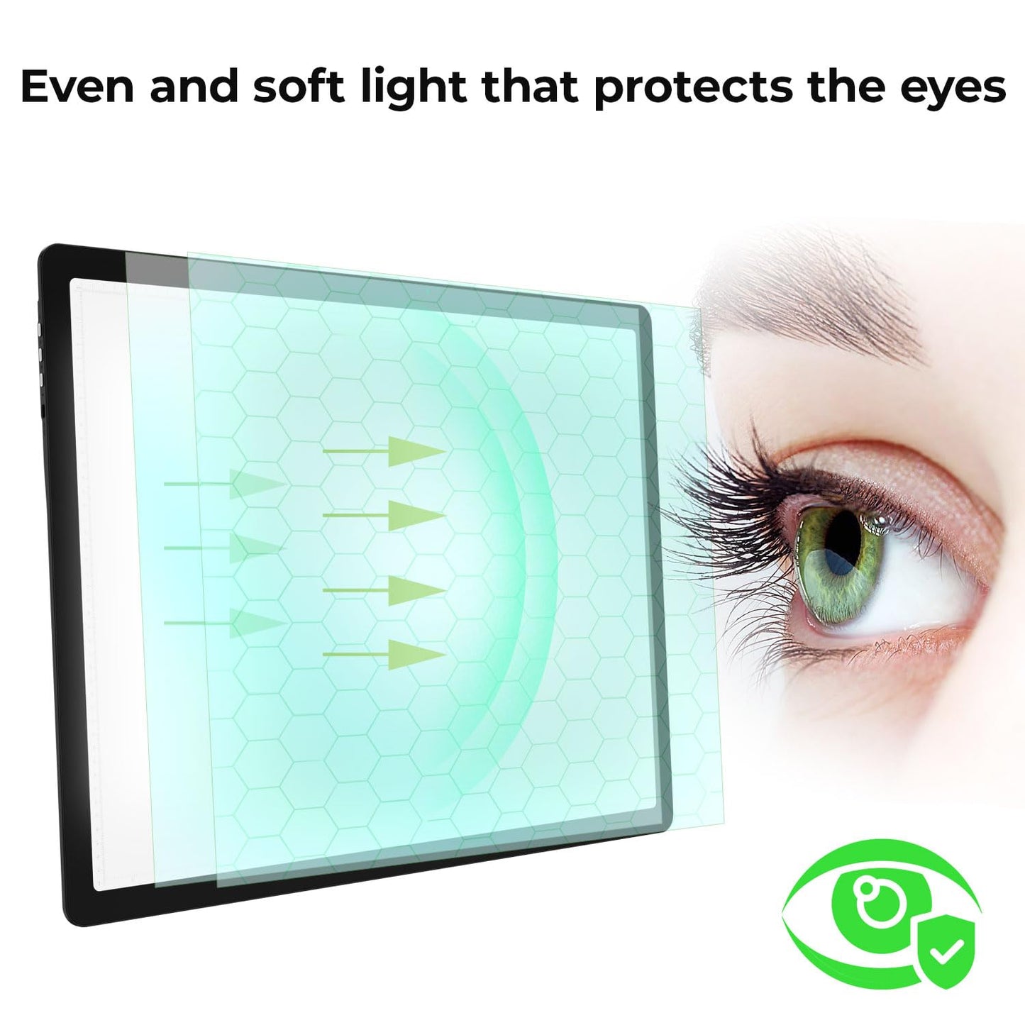 Zocelight Rechargeable A2 Light Pad 25.2" x 18.4",Magnetic Light Board for Diamond Painting,Physical Buttons,US Adapter,3 Colors,Stepless Dimming Light Box for Tracing, Light Table Sketching,Drawing