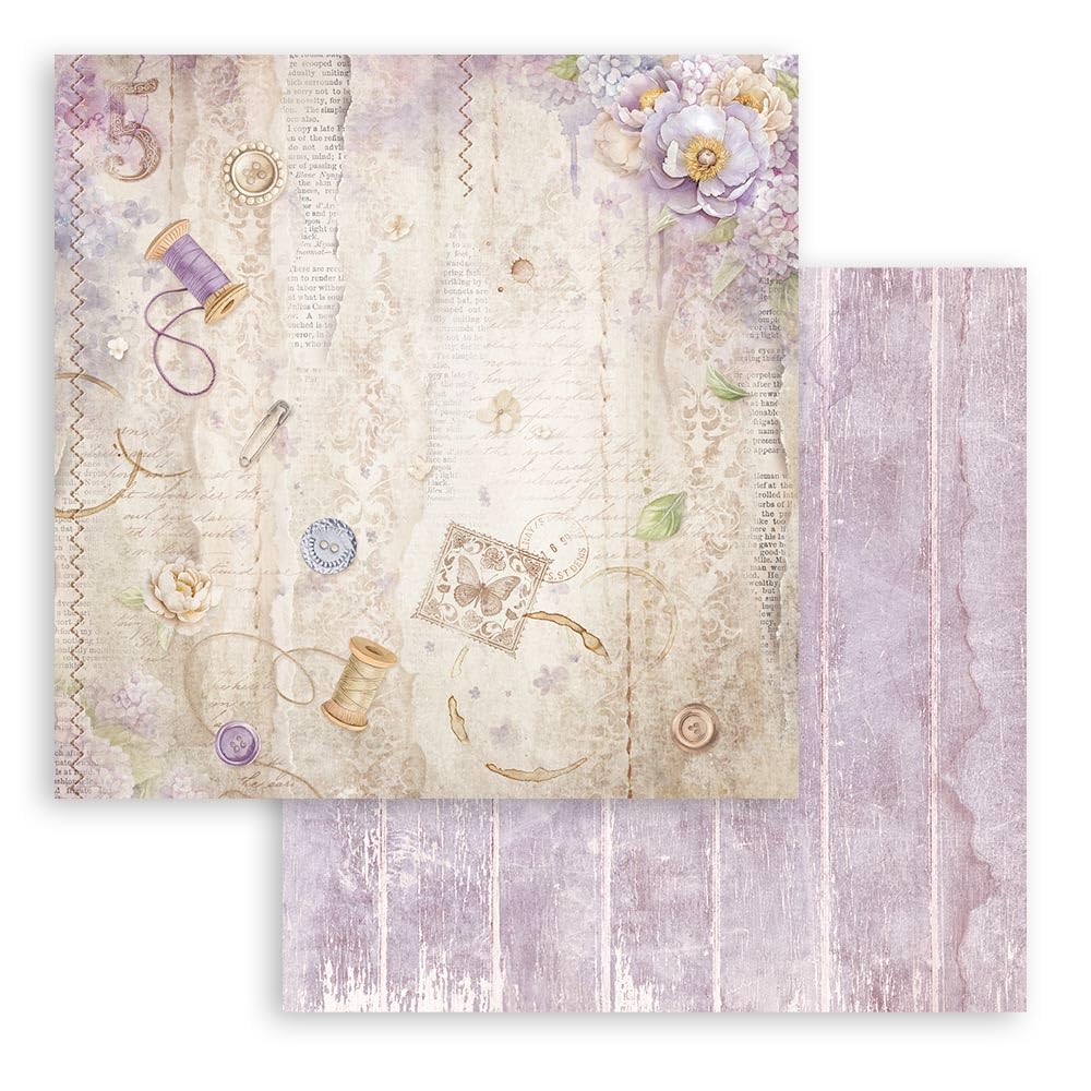 Stamperia - Scrapbook Paper Pad for Scrapbooking, Albums, Card Making, Bullet Journalling and More, Acid Free, Double-Sided, Perfect for Hobbies, Crafts, and Gifting (Quiet Days) (20.3 x 20.3cm)