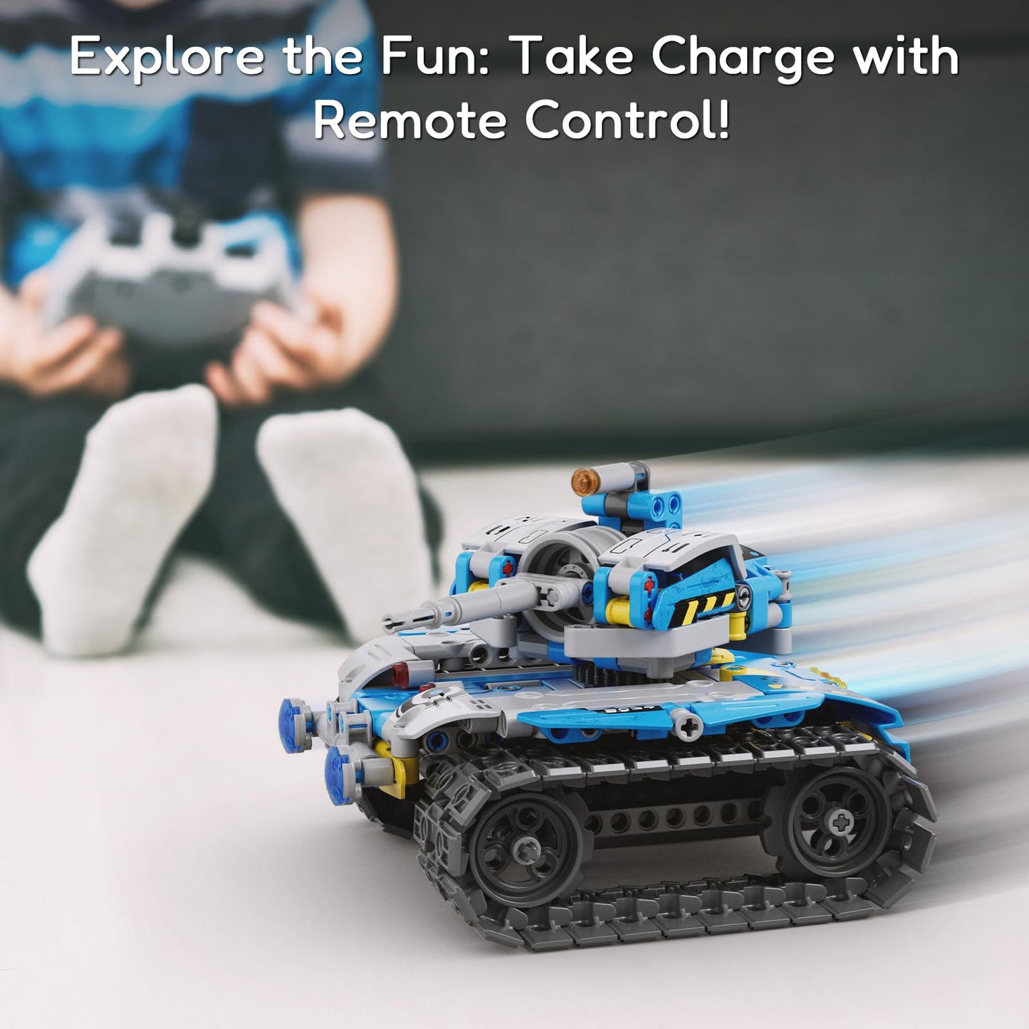 Mibido Robot Building Kit with Remote Control STEM Gifts for Kids Boys Ages 8-14, Technic Coding Robotic Toys for Teen‘s Birthday, Build 5in1 Models with 488 Pieces