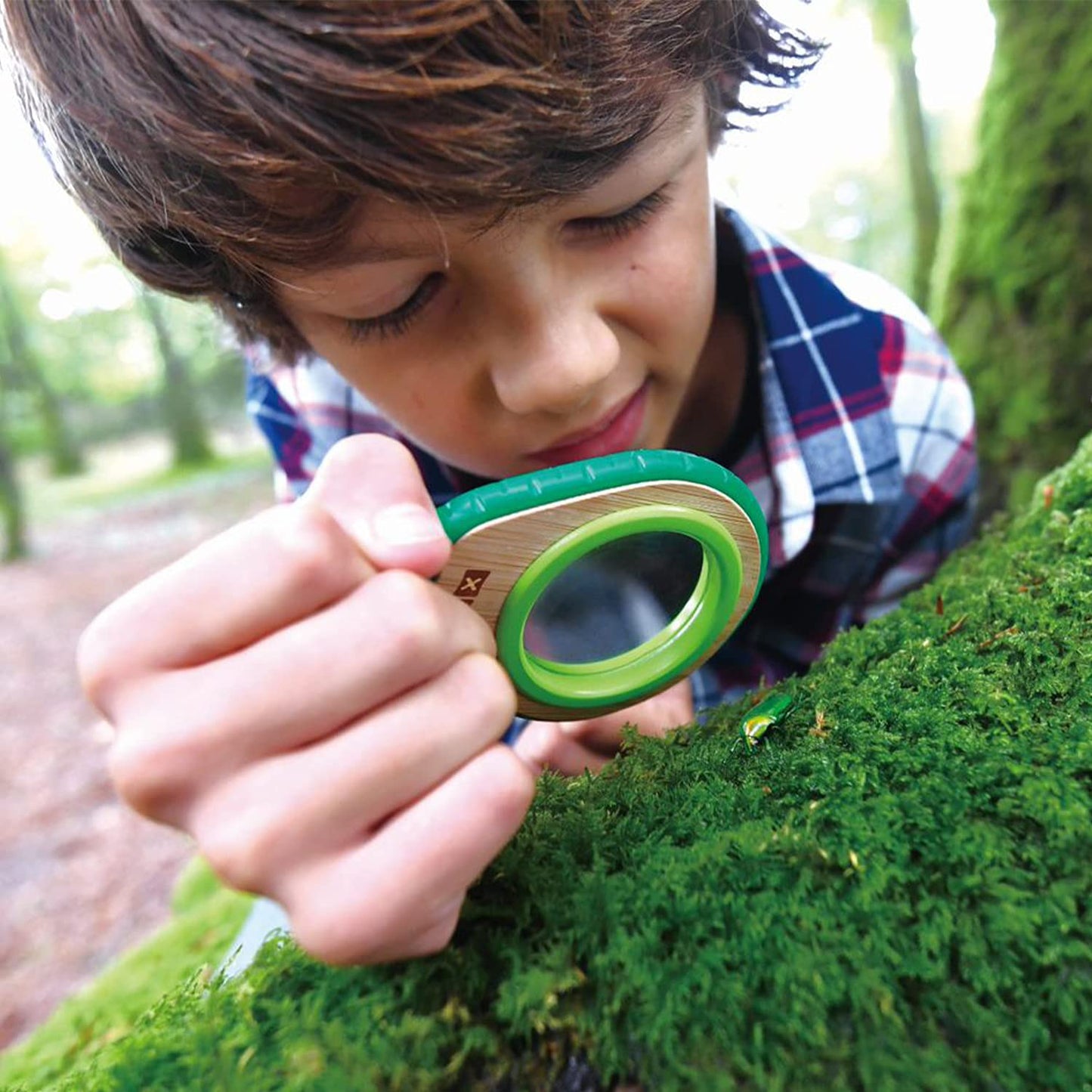 Hape 8 in 1 Nature Fun Kids Bamboo Explorer Kit for Ages 4 Years & Up with Working Flashlight, Telescope, Compass, Periscope, and Specimen Jar