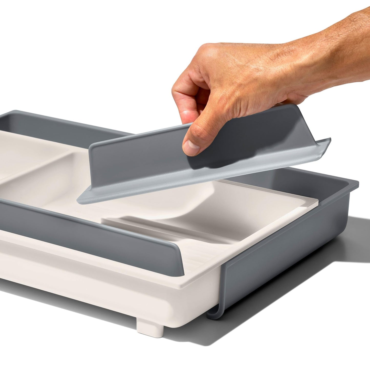 OXO Good Grips Drawer, Large Expandable Kitchen Tool Organizer, White