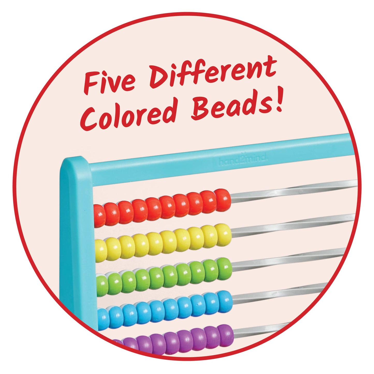 Hand2Mind Color Changing Plastic Abacus, Abacus for Kids, Math Manipulatives, Counting Rack, Educational Toys for Elementary Kids (Set of 1)