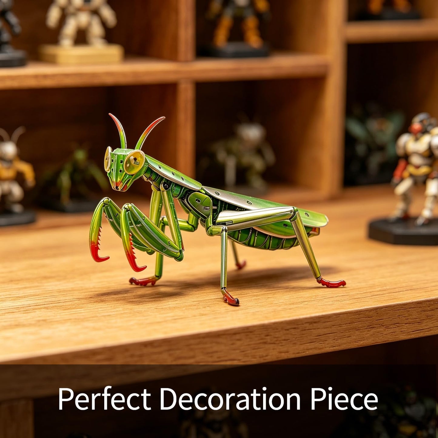 HELLOTOY 3D Acrylic Insects Puzzles DIY Bug Model Kit for Teenagers Educational Display Nature Decoration Figurine Sculpture (Mantis)