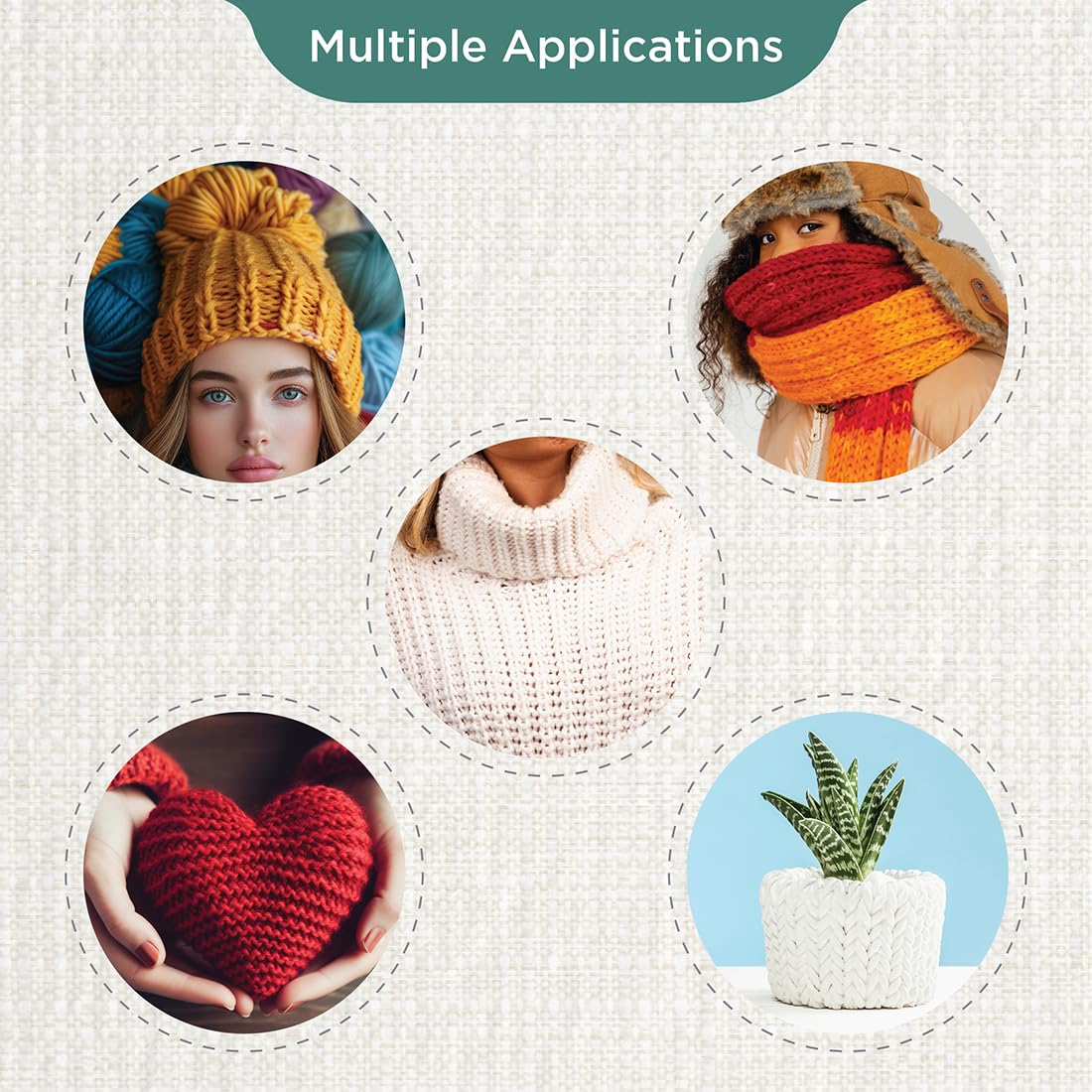 KnitPro Dreamz Mini Interchangeable Circular Needle Set 2" (5cm) | 8 US Sizes (2.5 to 10)