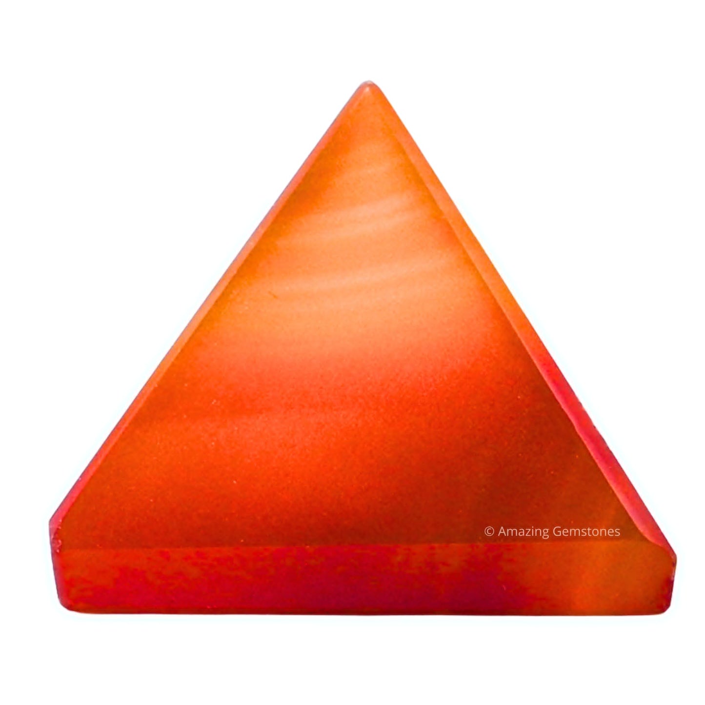 Amazing Gemstone Carnelian Onyx Pyramid Crystal Healing Stones - 1" Great Pyramid Figurine of Natural Stone Pyramid for Meditation, Reiki, Chakra Balancing and Crystal Pyramids Grid