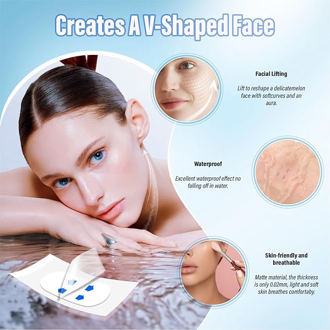 Face Lift Tape, Face Lift Tape Invisible, Face Tape Lifting Invisible, Face Tape Instantly Lifts Sagging Skin Around The Face, Hides The Double Chin and Creates A v-Shaped Face 128PCS
