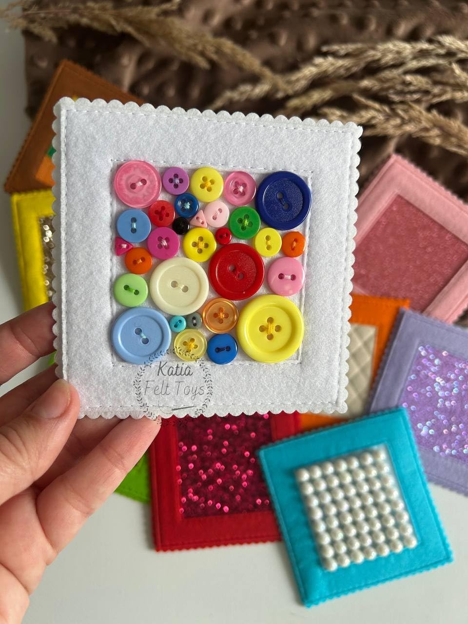 Tactile Sensory Cards Pack - Safe Touch and Feel Felt Toys for Young Children and People with Sensory Needs