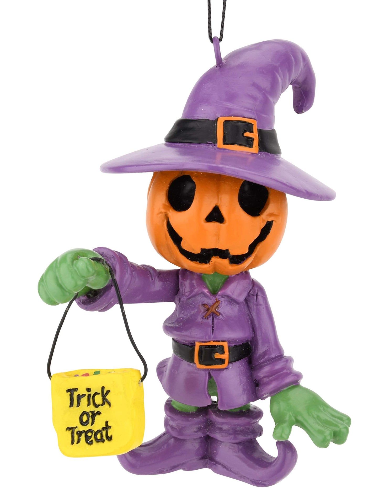 Tree Buddees Adorable Pumpkin Man with Trick or Treat Bag Halloween Ornament