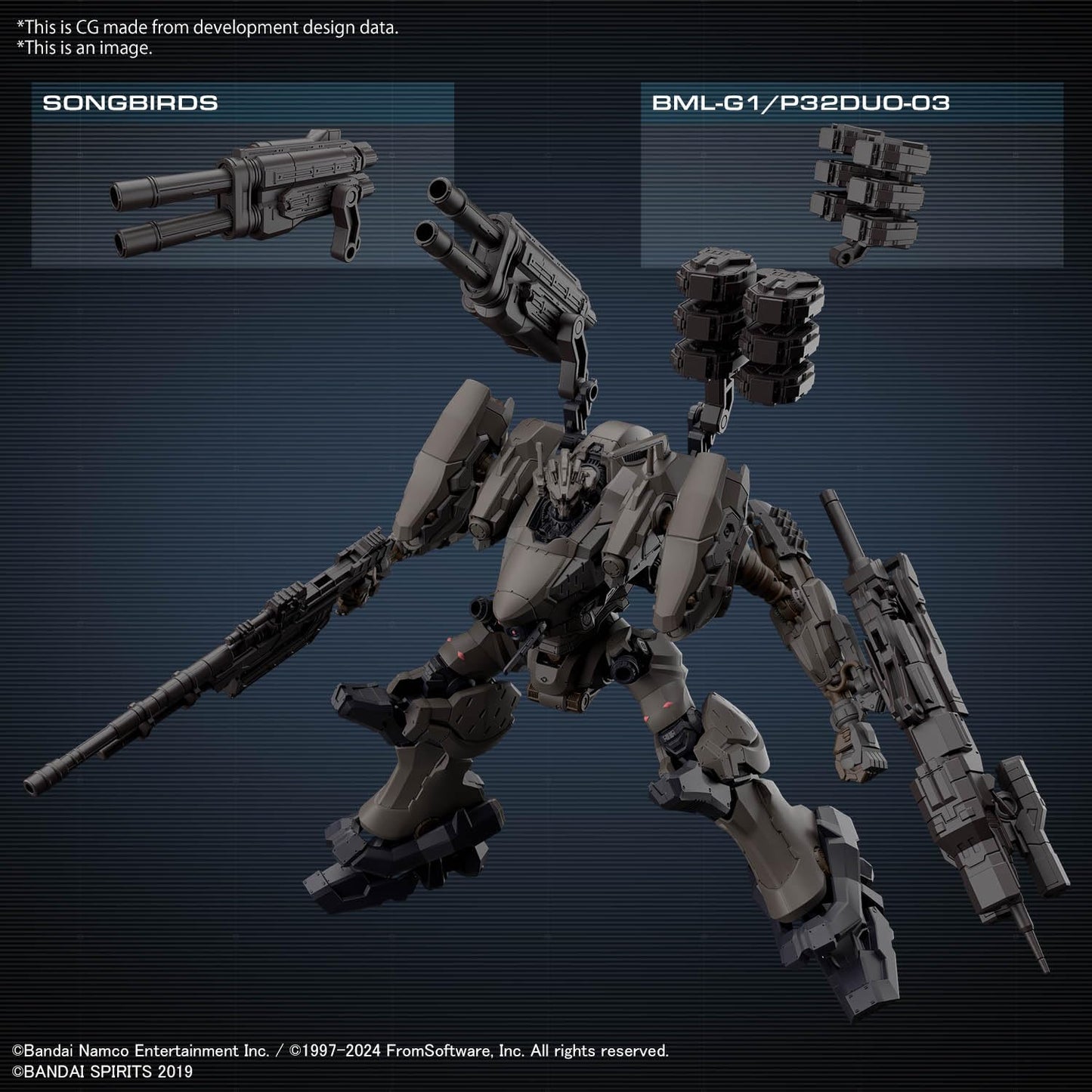 Bandai Hobby - Armored Core VI Fires of Rubicon - #01 RaD CC-200 Orbiter Nightfall 30 MM 1/144 Model Kit