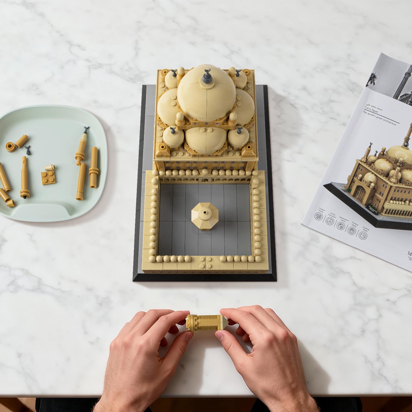 BeepZipp Mosque of Mohammed Ali Cairo Building Set – 620Pcs Architecture Model Kit, Egypt Landmark for Adults, Home Office Decor, Collectible Travel Souvenir for History & Architecture Enthusiasts