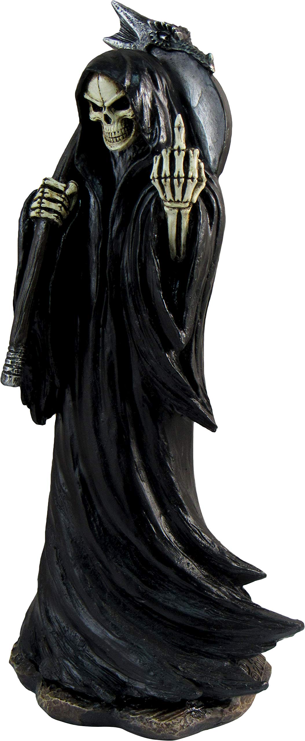 DWK Grim Grouch Reaper Flipping Bird Hand Painted Figurine