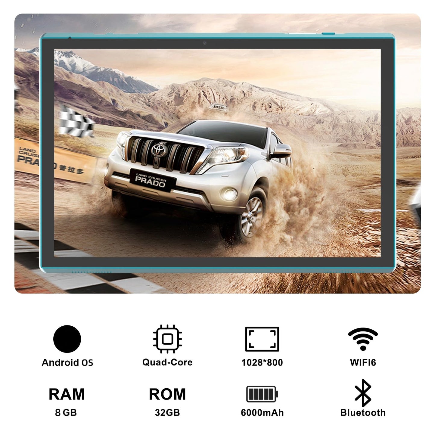 Android Tablet 10 Inch Tablet With Case Stylus Android 15 Tablets 8GB RAM 32GB ROM Support 1TB Expansion 6000mah Battery 10.1" IPS HD Touchscreen 2MP+8MP Dual Camera WIFI-6 Bluetooth5.0 Tablets