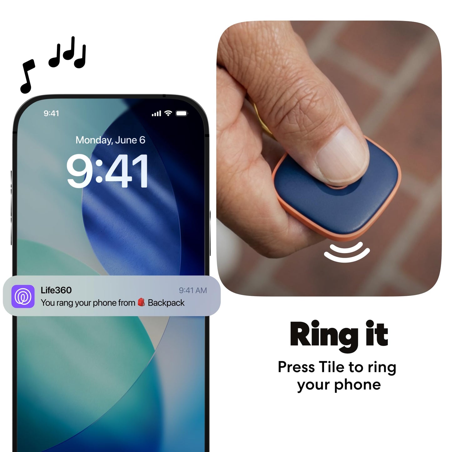 Life360 Tile - Bluetooth Tracker, Keys Finder and Item Locator for Keys, Bags and More. Phone Finder. Both iOS and Android Compatible. 1-Pack (Navy Blaze)