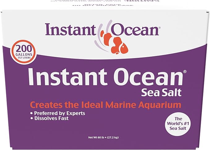 Instant Ocean Sea Salt for Marine Aquariums, 200 Gallons