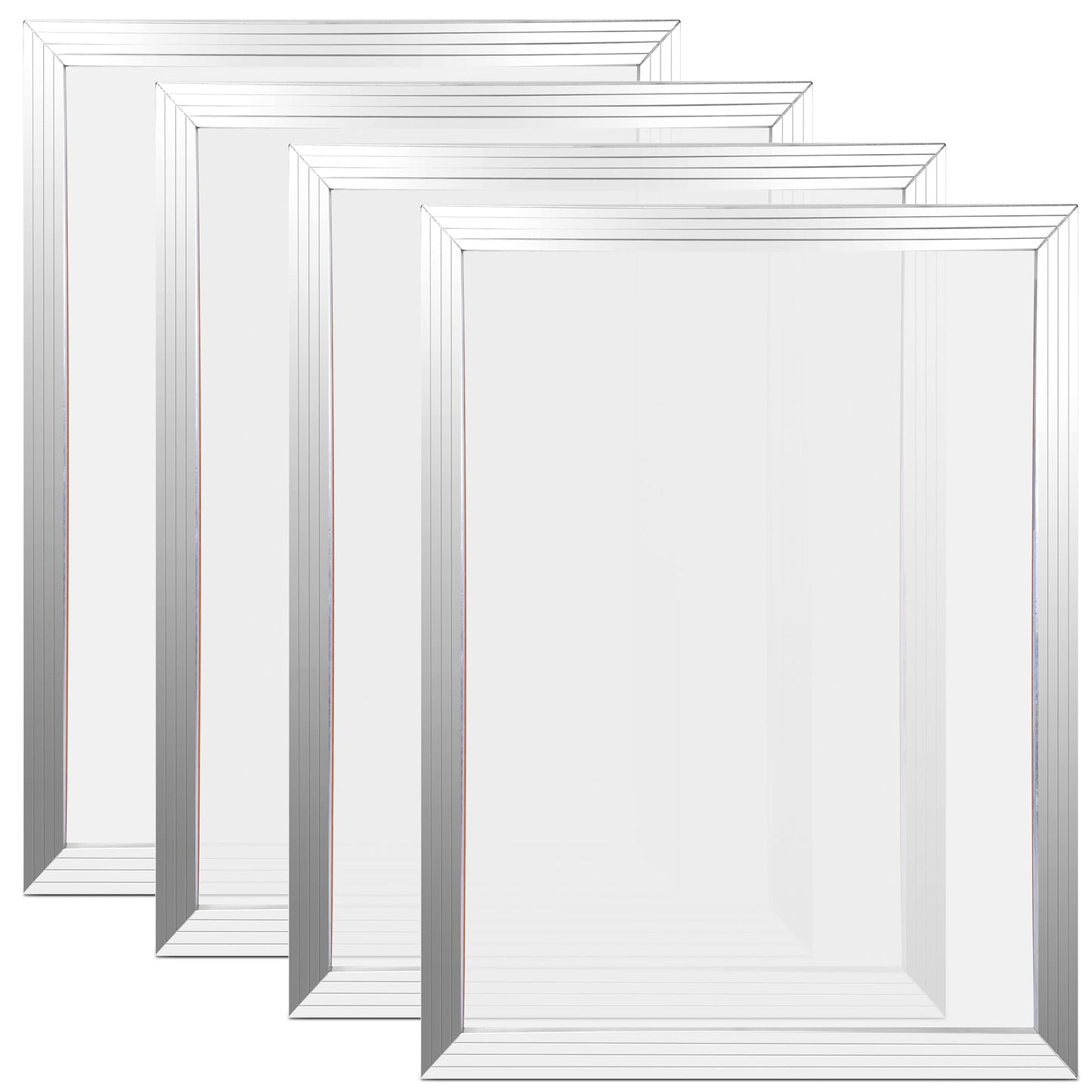 Caydo 4 Piece Silk Screen Printing Frames, 10 x 14 Inch Aluminum Screen Printing Screens with 110 White Mesh for Printing Lovers