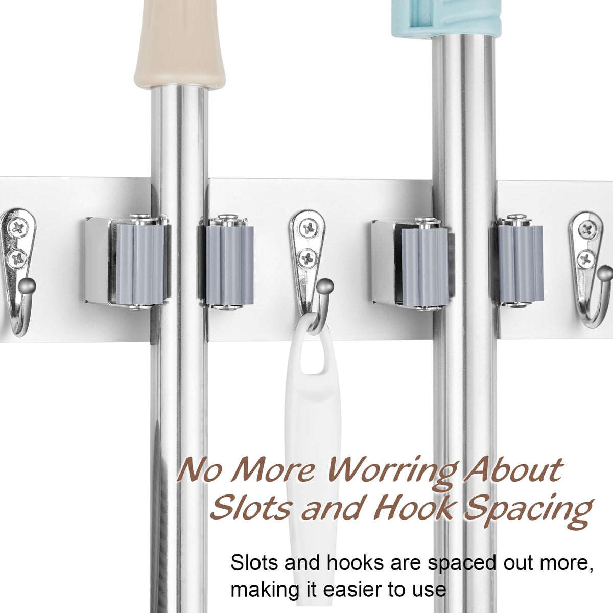 Mop and Broom Holder Wall Mount