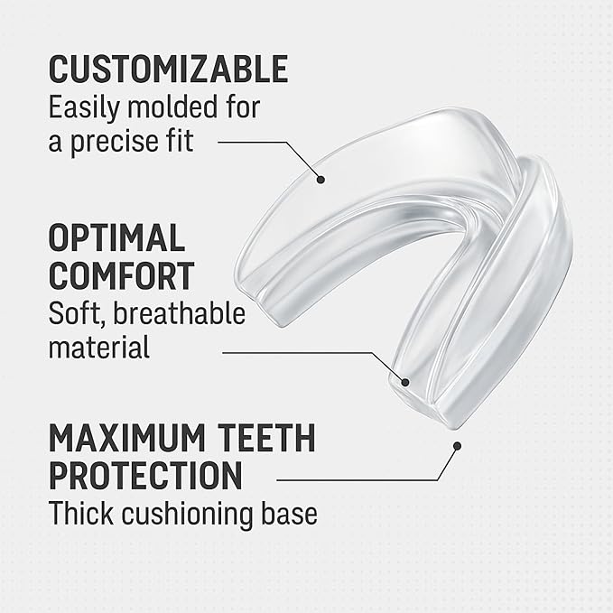 ProDental Sports Mouth Guard - 2 Pack, Custom Fit Mouthguard for Adults & Teens 12+ - BPA-Free, Soft & Moldable Mouthguards for Football, MMA, Boxing, Lacrosse - Made in USA