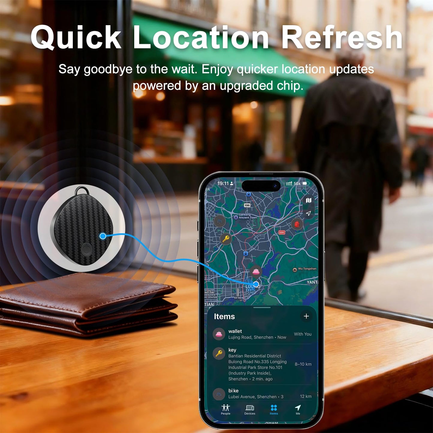 Air Tracker Tags 4 Pack, Bluetooth Item Finder Compatible with Apple Find My (iOS Only), Key Finder & Luggage Tracker with Left Behind Alerts, Lost Mode & Replaceable Battery