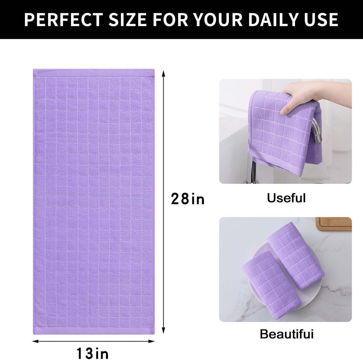 100% Cotton Terry Kitchen Towels (6 Count)