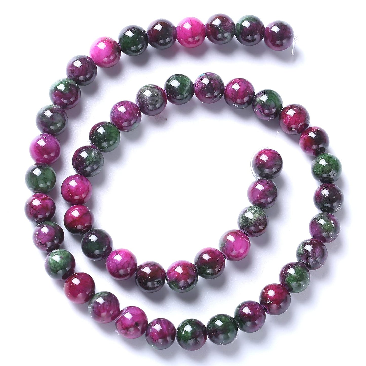 6MM 60PCS Multi Jade Stone Beads Spacer Loose Beads for Jewelry Making DIY Bracelet Necklace