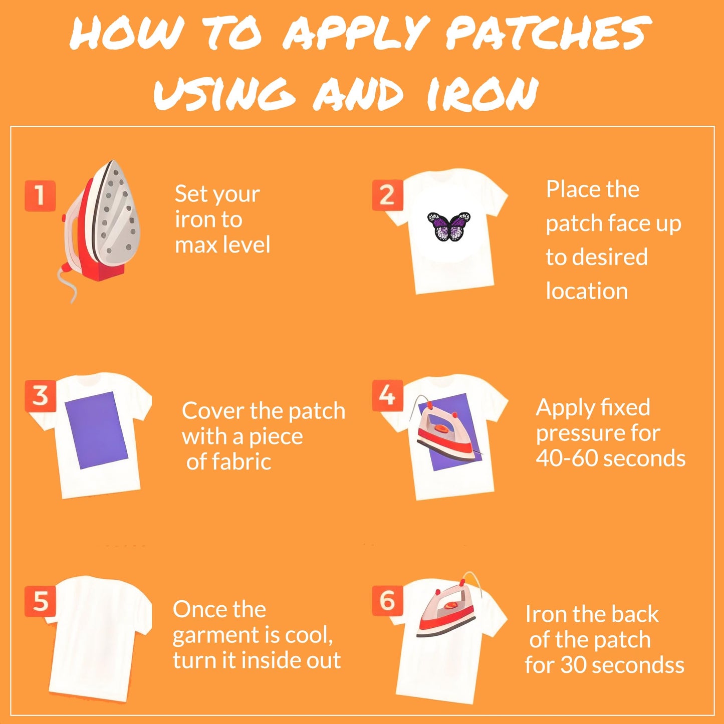 AXEN 42pcs Butterfly and Flower Iron on Patches, Flower Themed Patches Embroidered Applique for Clothing, Jackets, Hats, Backpacks, Jeans
