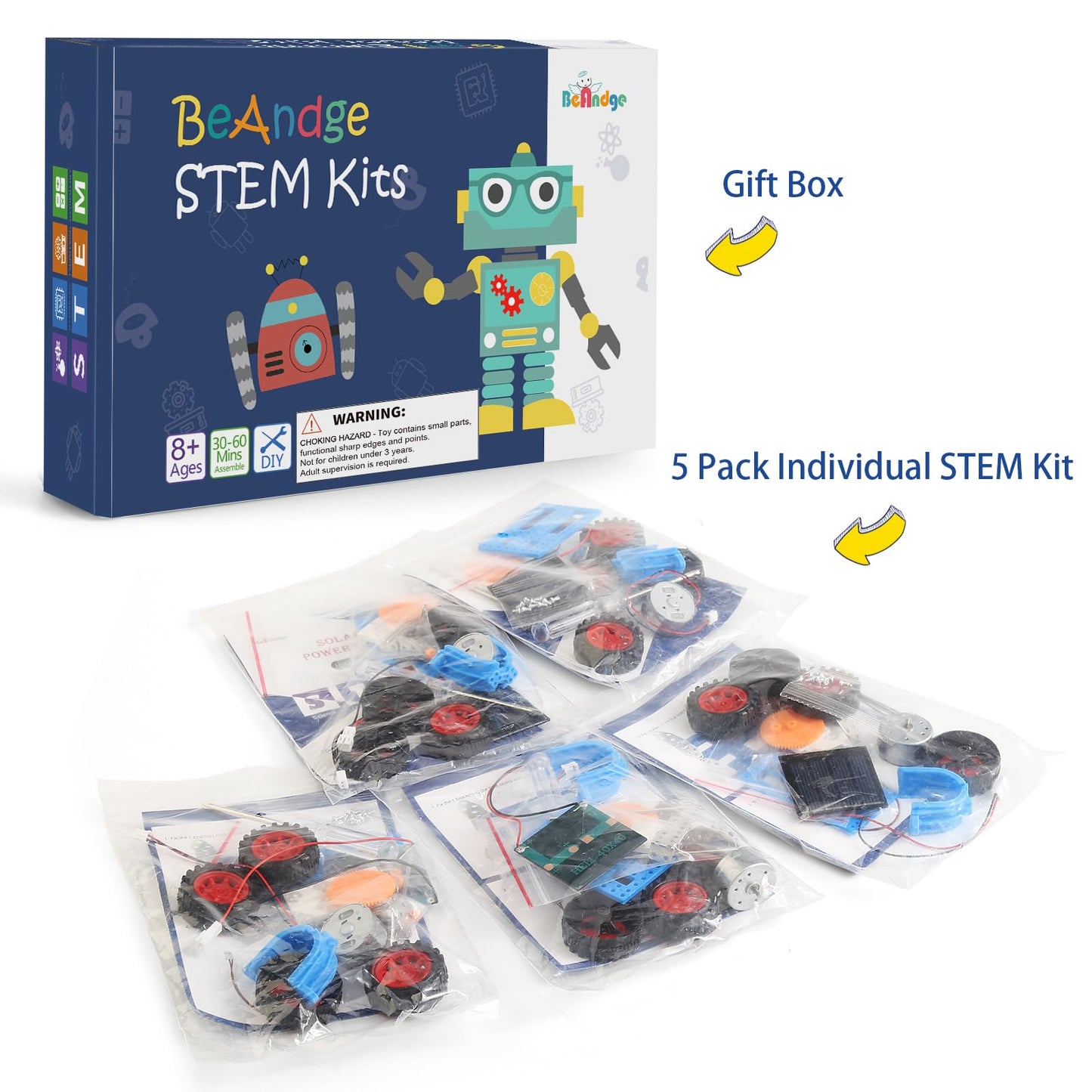 Bulk STEM Solar Robot Kits, STEM Building Toys for 8 9 10 12 13 Year Old Boys Girls Crafts, Robotics Science Kits for Kids 8-12 8-10 12-14, Classroom School Gifts Engineering Coding Motor Car Projects