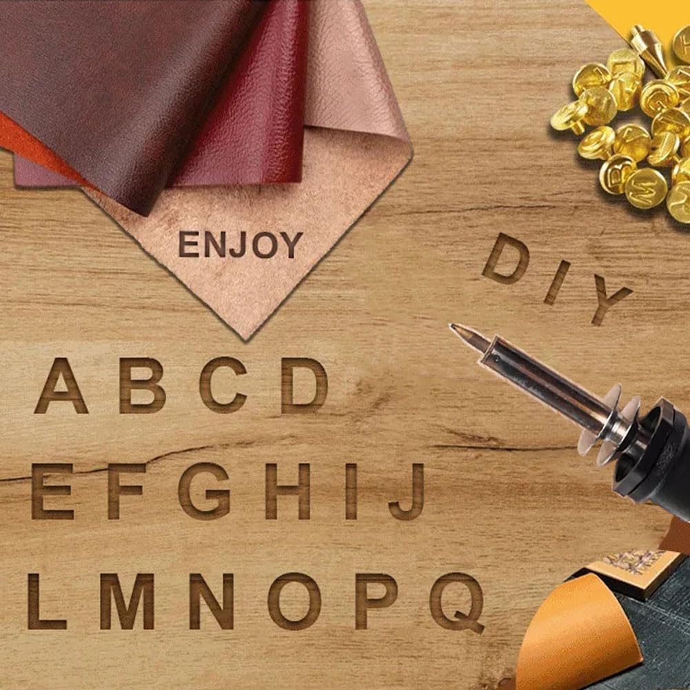 Afantti Wood Burning Pen Leather Pyrography Tool Burner Kit | 26 Letters | Temperature Adjustable | for Woodburning Engraver Carver Crafts
