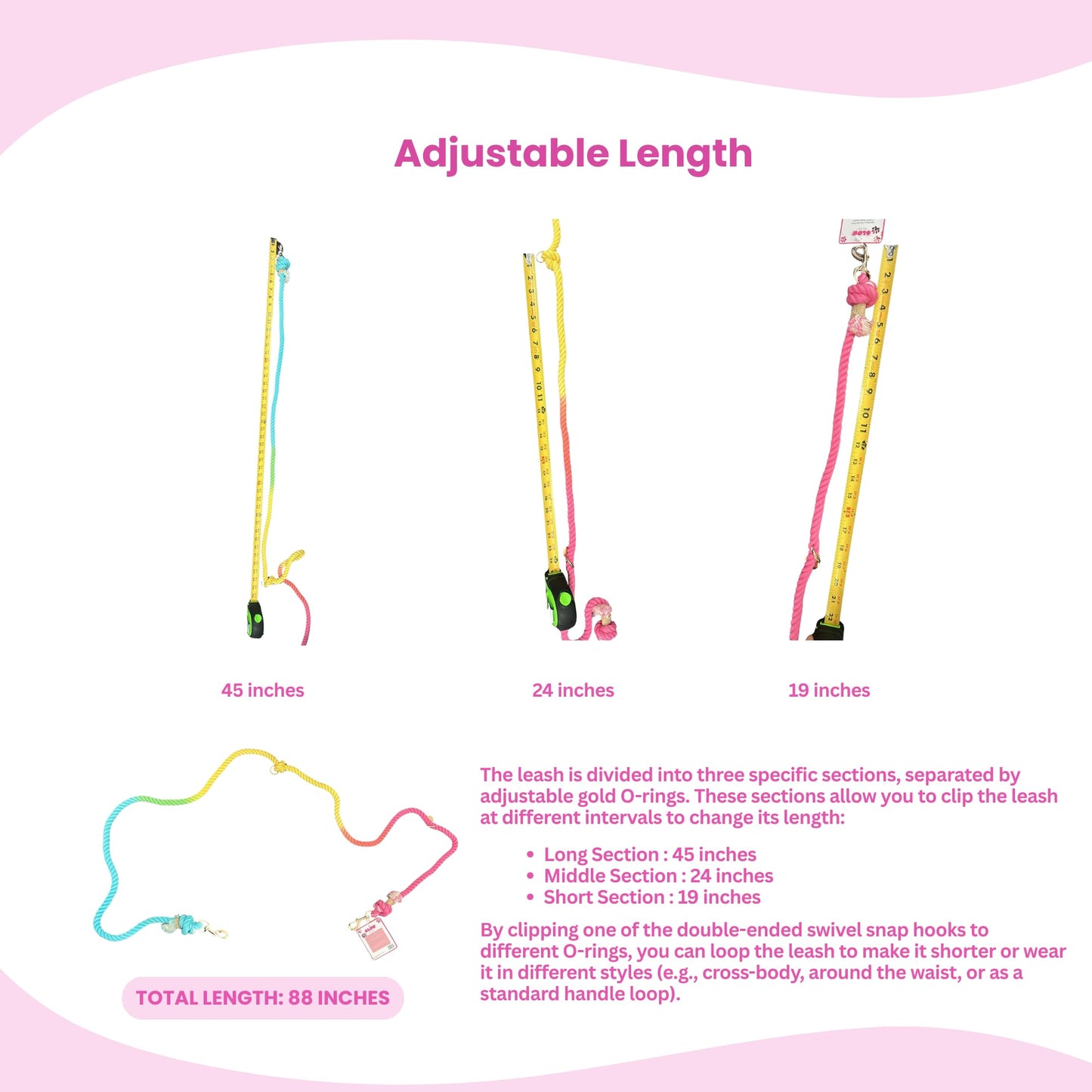 Glow Pups "Fashion Forward Walking Bundle: Pink Designer-Style Plush Purse Dog Toy Set (Includes Paw-Phone, Lipstick, Nail Polish) + Matching Light Pink Hands-Free Rope Dog Leash (5-Piece Set)