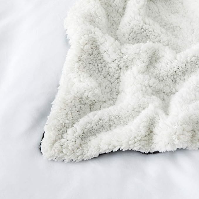 IR Imperial Rooms Black Sherpa Fleece Throw Blanket Twin Size for Bed - Wholesale Bulk Pack of 12 Sherpa Blankets - Soft Fluffy Throw Blankets for Hotels, Guest Bedroom, 60x80 Inches