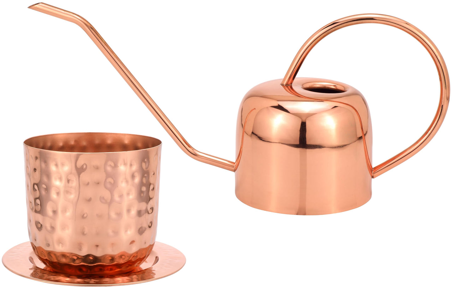 Glytterati - Indoor Watering Can and Planter with Plate.