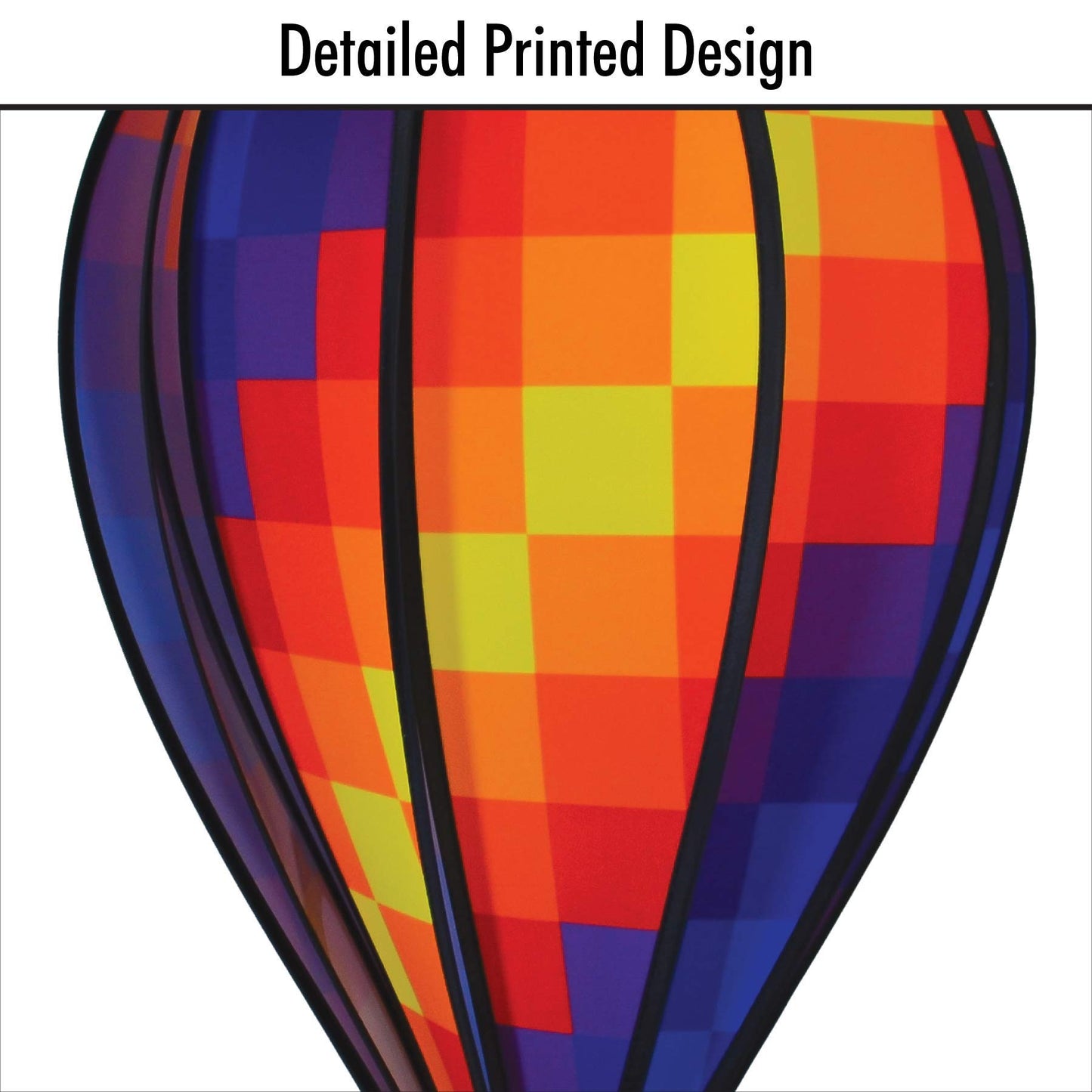 In the Breeze 0998 Rainbow Pixel Hot Air 10-Panel Hanging, Spinning Balloon Decoration, 25-Inches