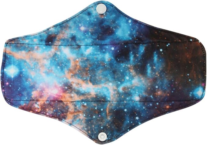 5 Cloth Menstrual Pads 1 Wet Bag M Panty Liners Reusable Washable (Solar System, M Panty Liners)