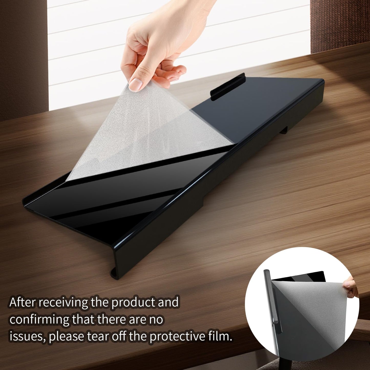 ShunChengFa Computer Keyboard Wrist Rest Bracket, Memory Foam Keyboard Wrist Rest Set, Non-Slip Silicone Base, pergonomic and Convenient Typing, ain Relief,Suitable for Office, Work, Gaming (Black)