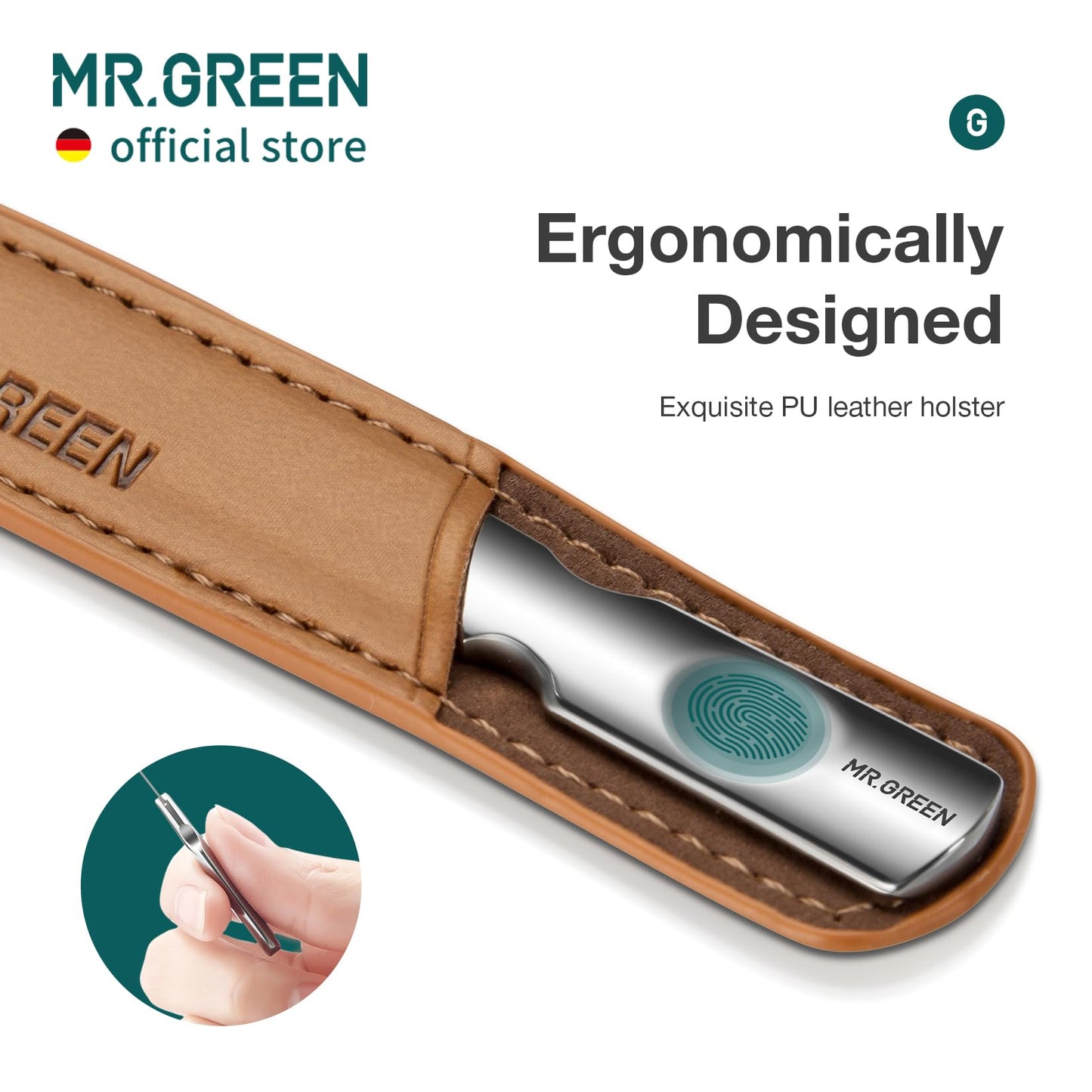 MR.GREEN Double Sided Nail Files Stainless Steel Manicure Pedicure Grooming for Professional Finger Toe Nail Care Tools (Long)