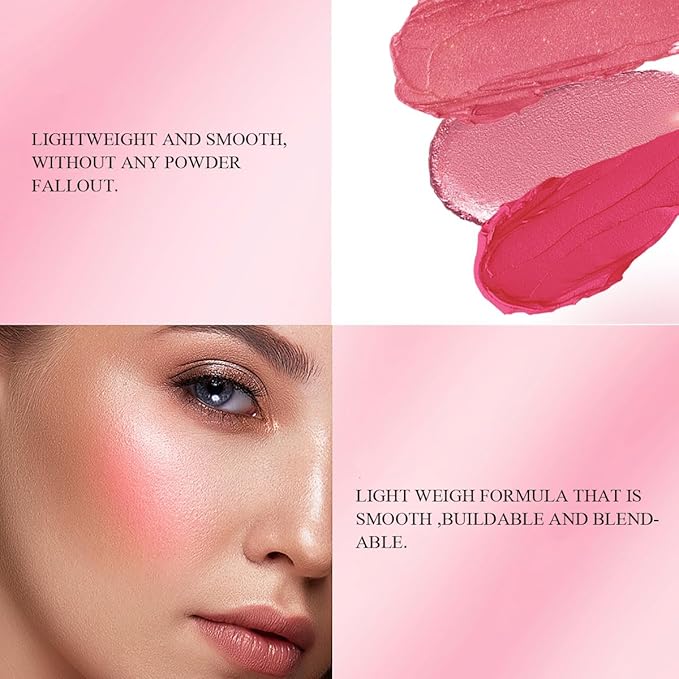 Blush Palette – Long-Lasting Waterproof Powder Blush, Natural Matte & Buildable Color, Smooth Blendable Finish for All Skin Tones, Ideal for Daily Makeup(02 ORANGE LIGHT)