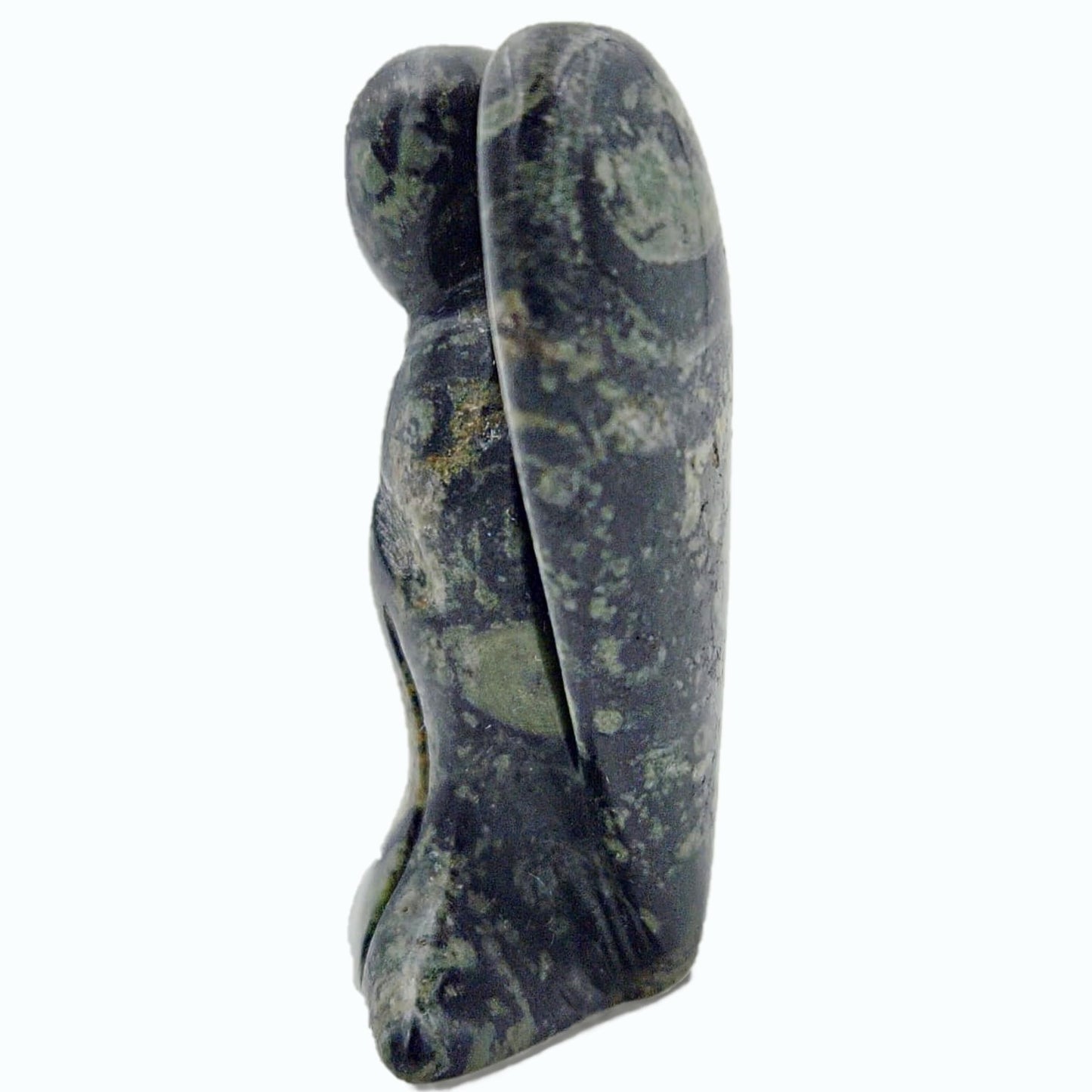 Earth Therapy Pocket Guardian Angel with Serenity Prayer Card - Polar Jade Natural Crystal Healing Stone Figurine - Gift for Yourselves and Your Loved Ones……