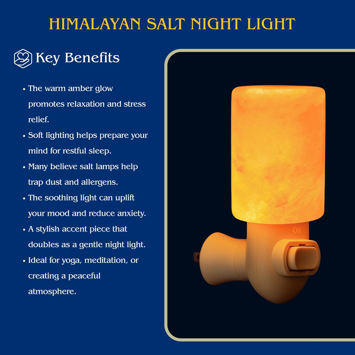 Spantik Himalayan Rock Salt Night Light Cylinder Shape 2Pack