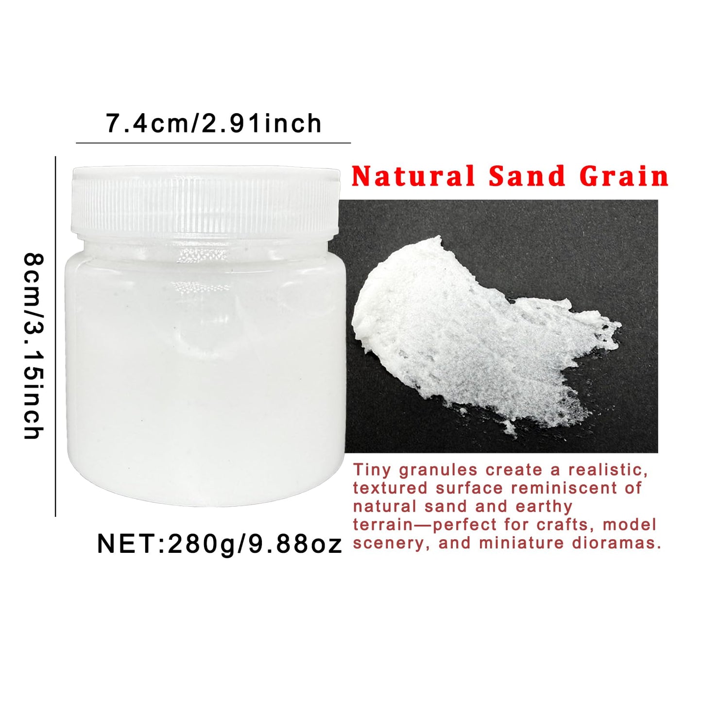 Sand Texture Paste, Realistic Ground Effect for Crafts Models Natural Sand Effect Paste, Create Earthy, Textured Surfaces for Art & Diorama