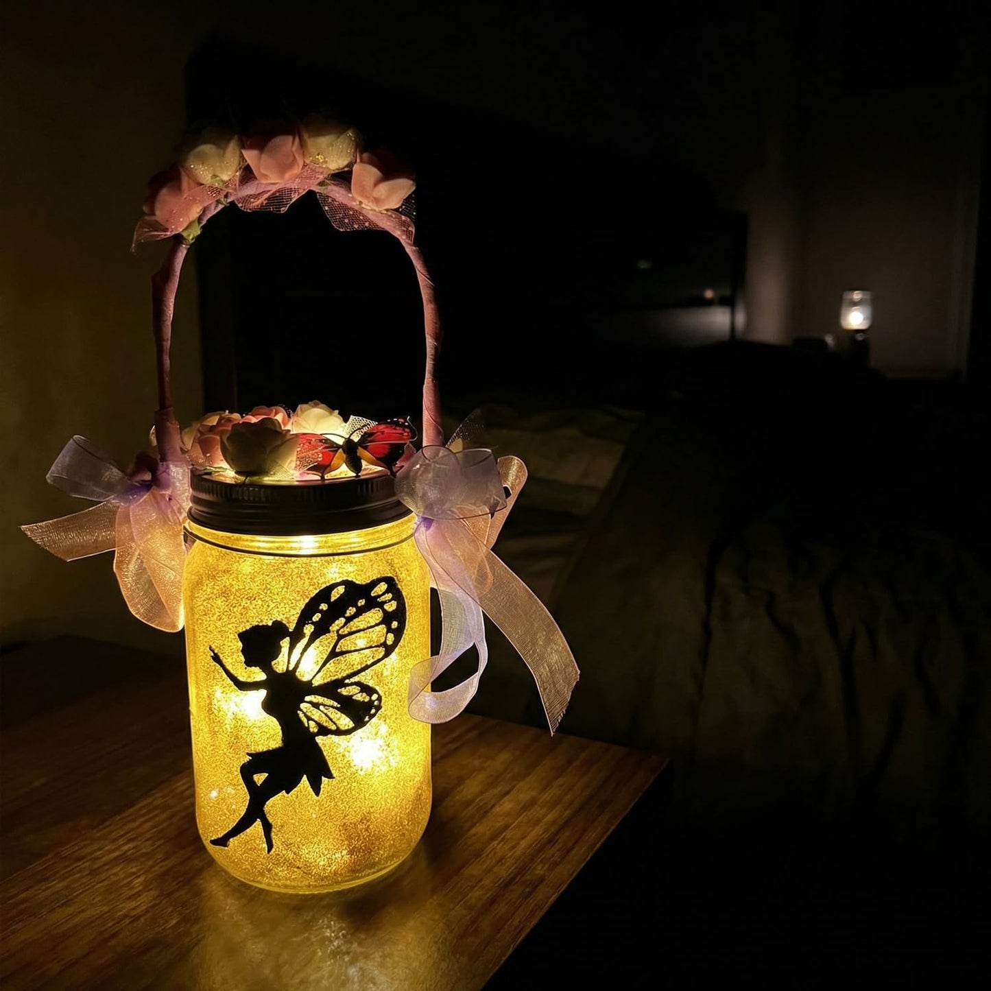 Alritz Fairy Lantern Craft Kit, Gifts for Kids Girls, Remote Control Mason Jar Night Light, DIY Garden Decorations Art Project Ornaments, Creative Activities Birthday Ages 4 5 6 7 8 9 10 11+