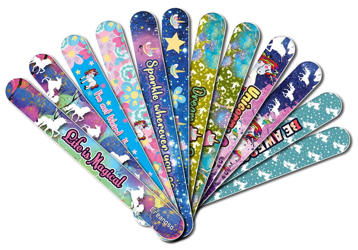 Creanoso Unicorn Emery Board (24-Pack) - Handy Nail Accessories - For Manicure Pedicure - Keep Your Fingernails and Toenails in Tip-top Shape - Great Stocking Stuffers – Beauty Need Essentials