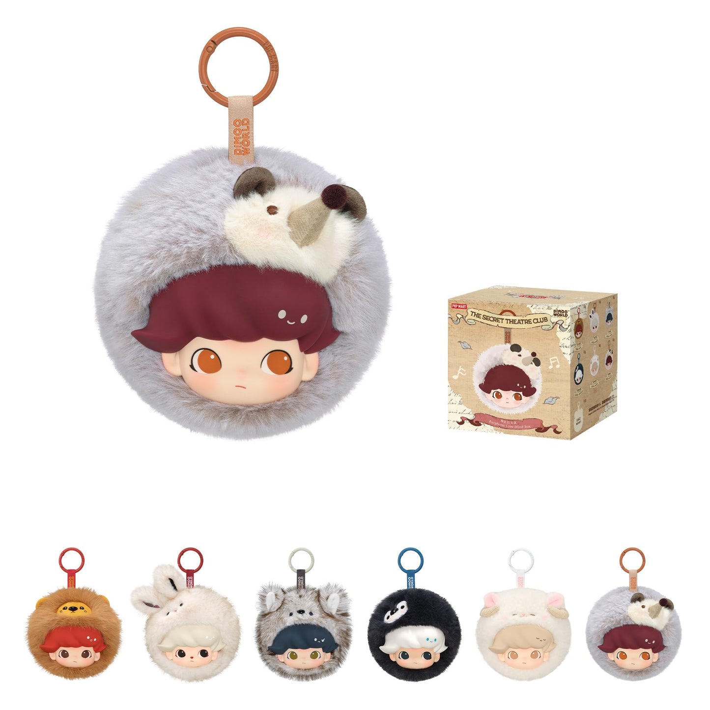 POP MART DIMOO The Secret Theatre Club Series - Earphone Case Blind Box Portable Earbuds Case for Apple, Samsung, JBL, Headphone Earbud Protective Carrying Case Bag-Single Box