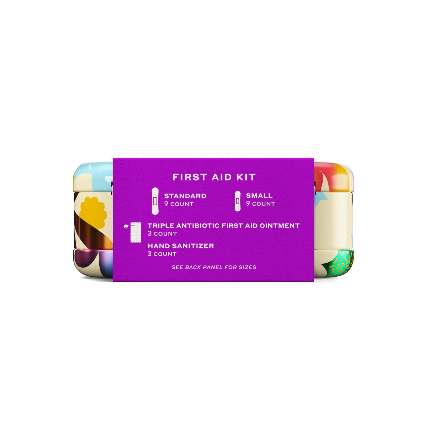 Welly Quick Fix, On The Go First Aid Kit, Assorted Bandages, Ointments, and Hand Sanitizer, Three Color Bandages - 2 Pack
