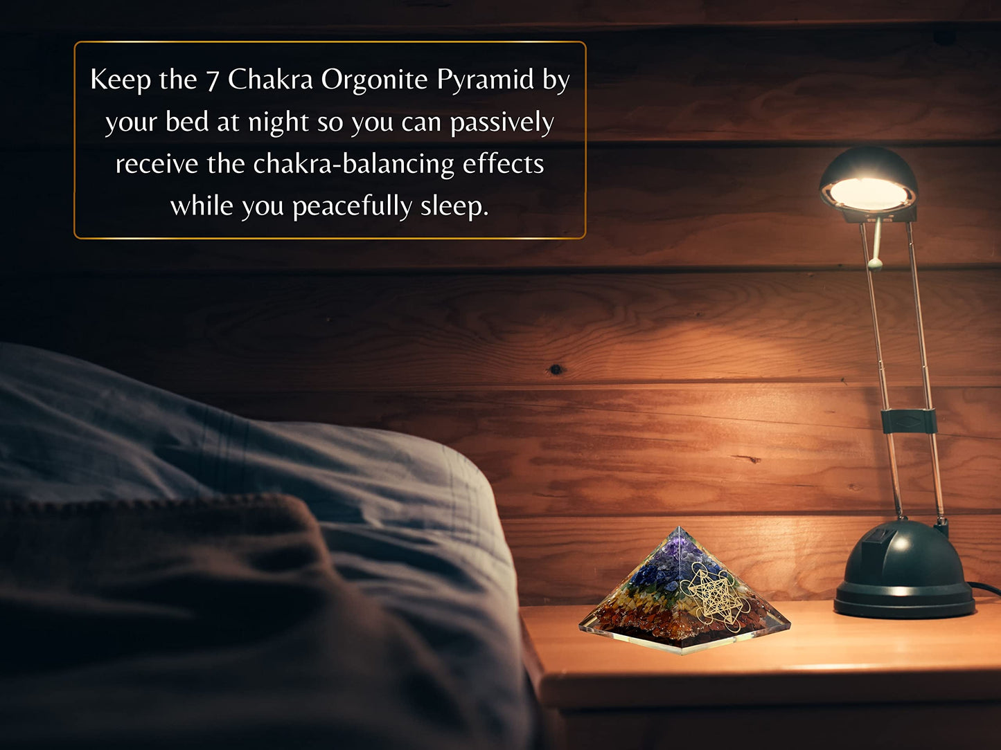Amazing Gemstone Large Orgone Pyramid | Natural Chakra Pyramid Crystal | Metatron Orgonite Pyramid | Organ Pyramids Positive Energy Healing