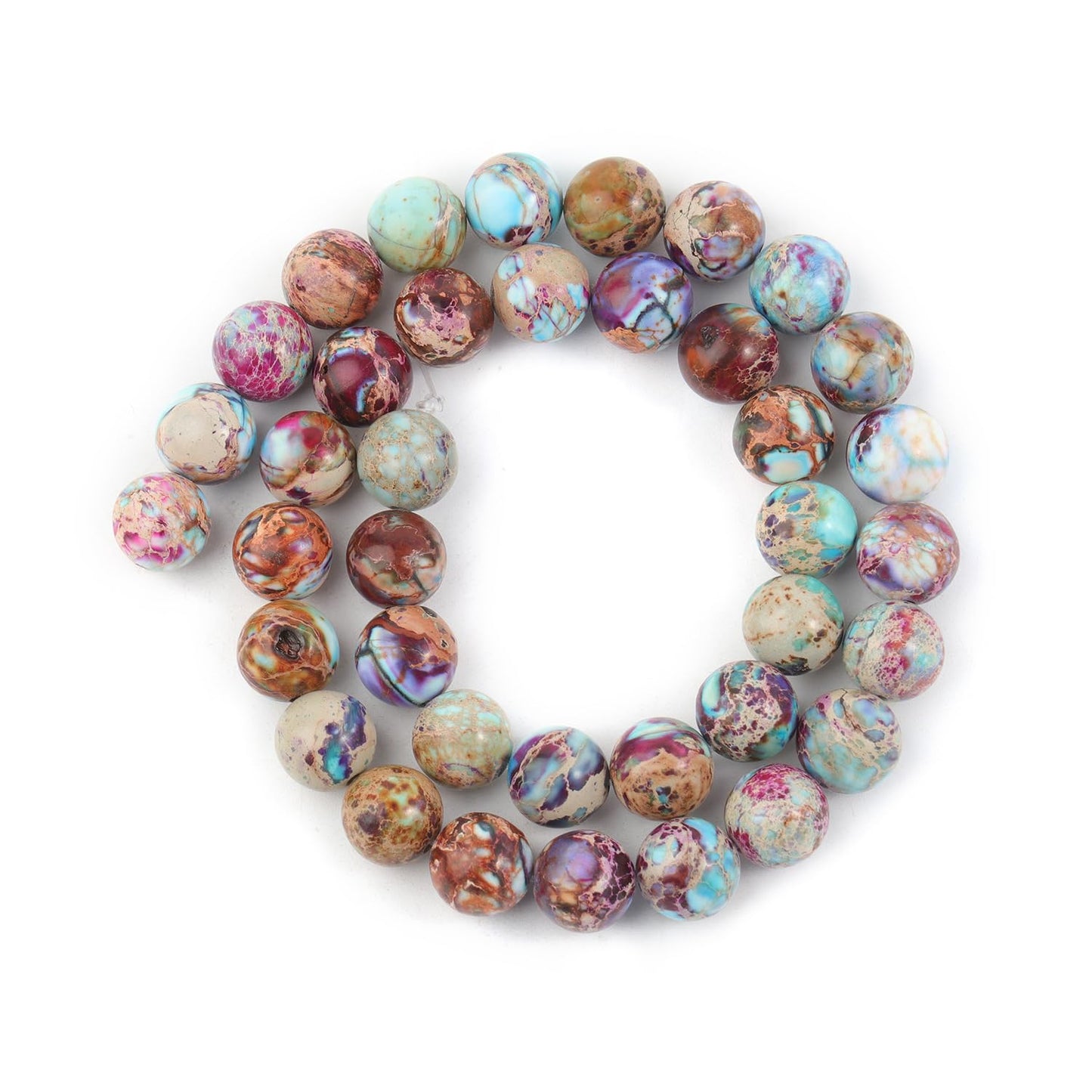 NITOPUPU 10mm 37pcs Purple Emperor Natural Stone Beads for Jewelry Making Supplies, Round Crystal Beads for Bracelets Necklace DIY Crafts