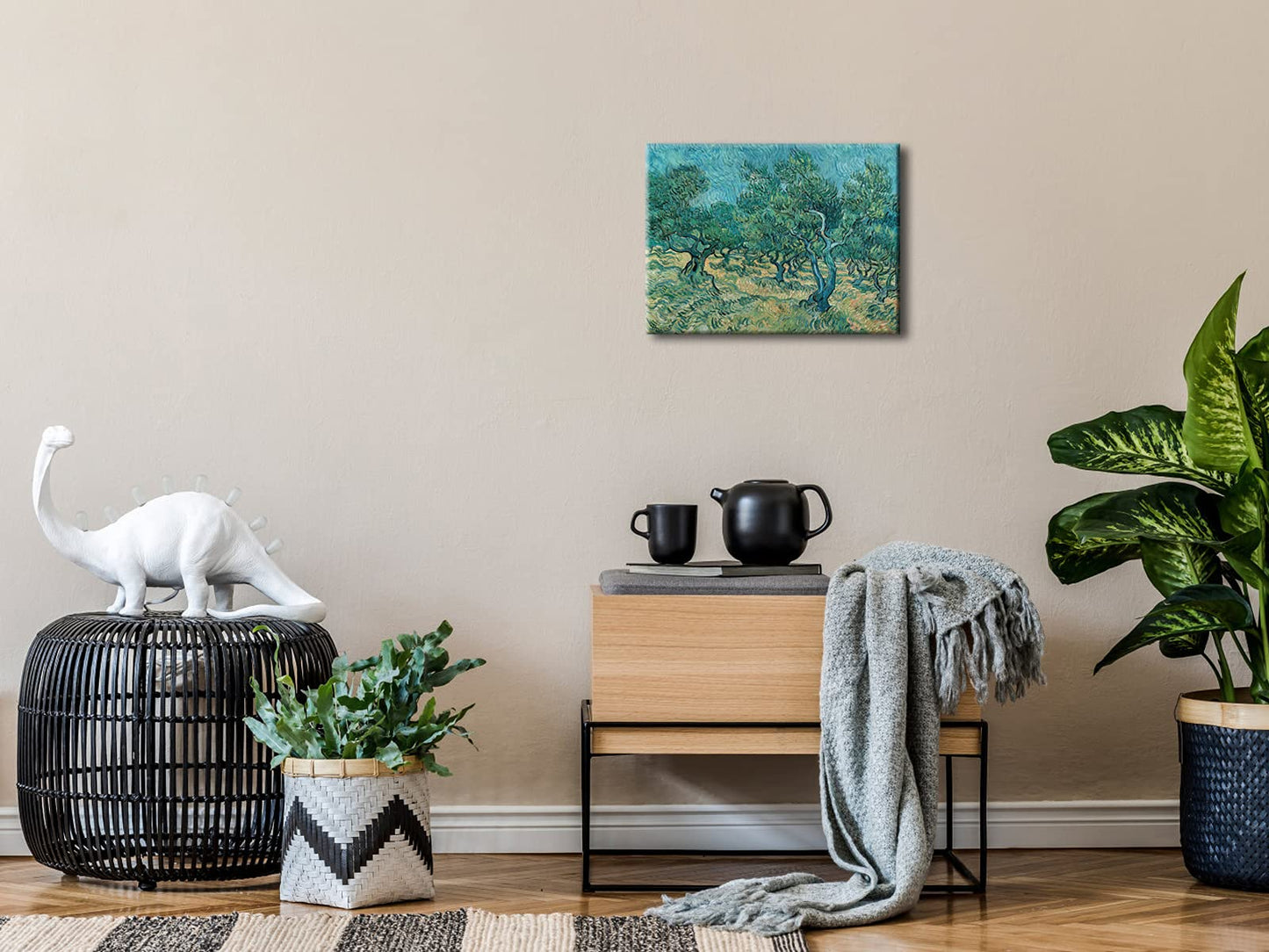 Wieco Art Olive Grove 2 Canvas Print of Vincent Van Gogh Wall Art Paintings Reproduction Field Pictures Artwork for Wall Decor and Home Decorations