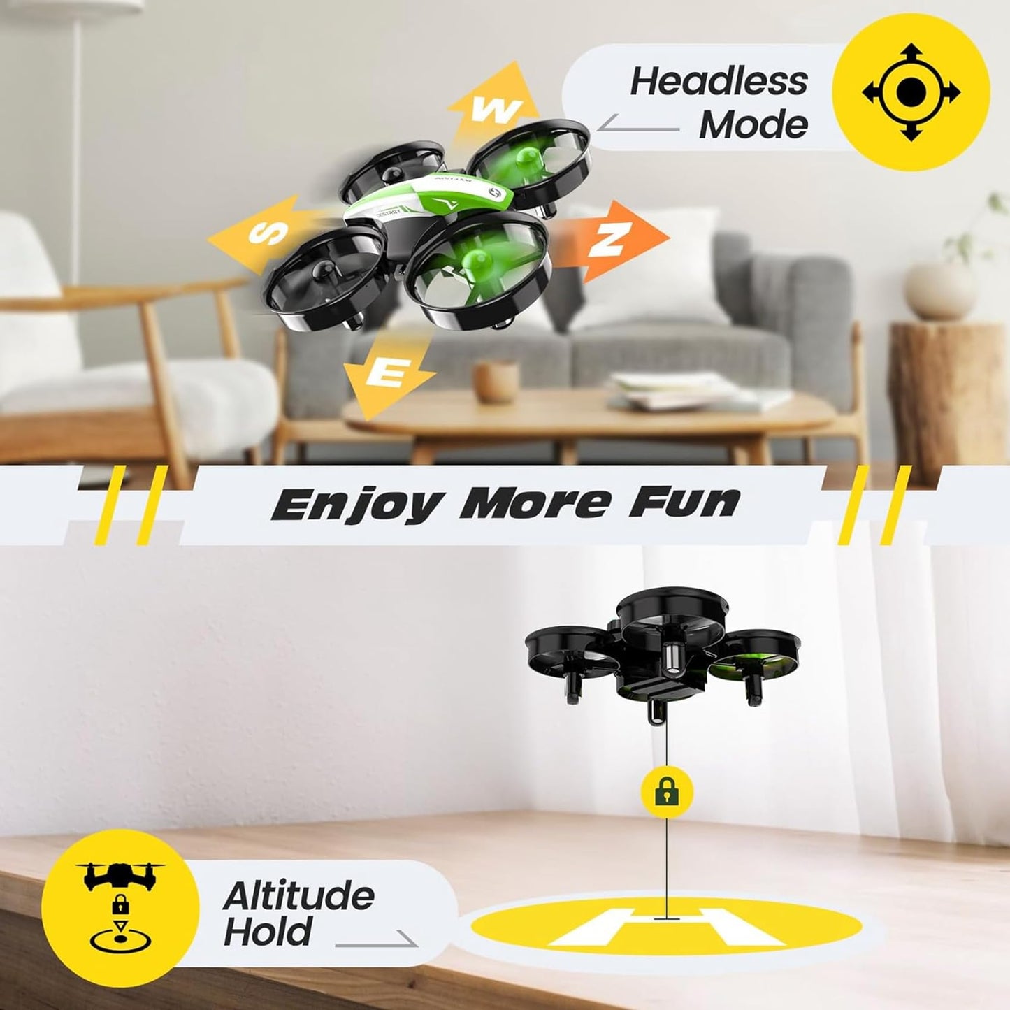 Holy Stone Mini Drone for Kids and Beginners, HS210 Green